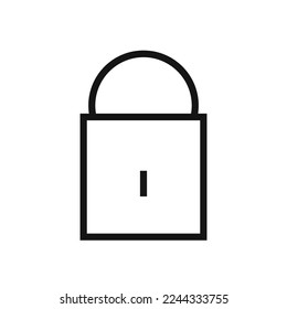 Padlock password line icon isolated on white background. Black flat thin icon on modern outline style. Linear symbol and editable stroke. Simple and pixel perfect stroke vector illustration. 