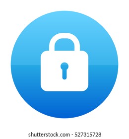 padlock, password, secure security Blue Vector Icon
