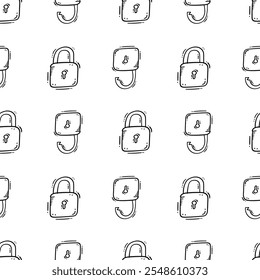 padlock padrão. padlock padrão sem emenda. doodle padlock padrão sem emenda. doodle padlock fundo