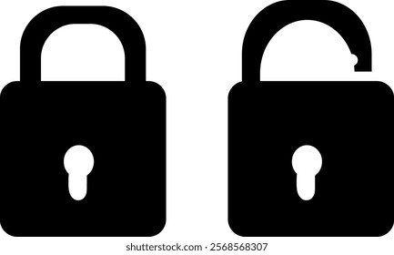 Padlock pictogram. Lock Icon in trendy flat style isolated. Security symbol for your web site design.
