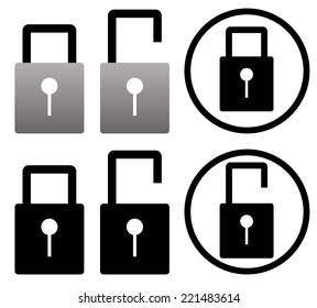 Padlock pictograms