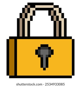  Cadeado no estilo de arte em pixels