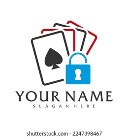 Padlock Poker logo vector template, Creative Poker logo design concepts
