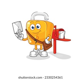 the padlock postman vector. cartoon character