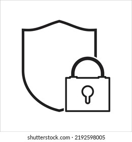 padlock - privacy - icon vector design template