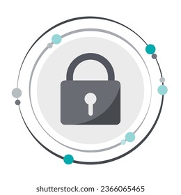 símbolo gráfico de la ilustración del vector de privacidad de Padlock