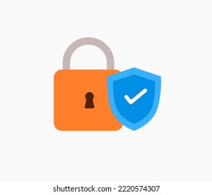 diseño vectorial de protección contra candado