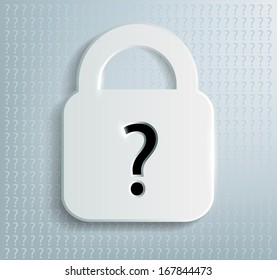 padlock with a question mark