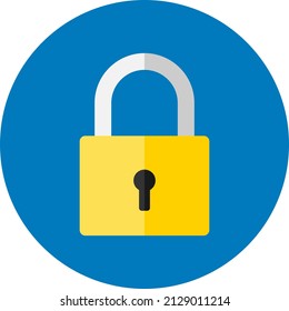 Padlock, realistic padlock icon. Vector, cartoon illustration. Vector.