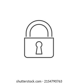 Padlock related line vector icon. Security lock sign. Secure protection symbol. Vector illustration.