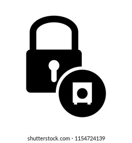Padlock related many functions icon