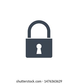 Padlock related vector glyph icon. Isolated on white background. Vector illustration.