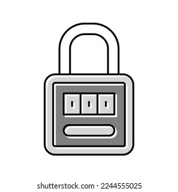 vector de icono de color seguro para candado. señal de seguridad de candado. ilustración de símbolo aislado