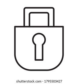 padlock safe line style icon vector illustration design