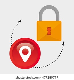 padlock safe pin icon