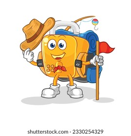 the padlock scout vector. cartoon character