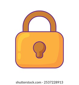 padlock secuirty icon isolated design