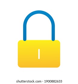 padlock secure flat style icon vector illustration design