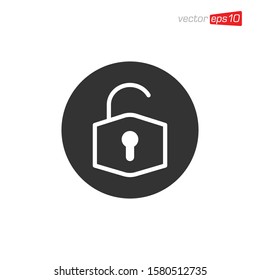 Padlock Secure Icon Design Vector