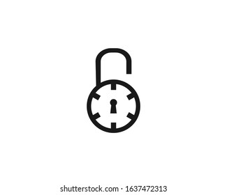 Padlock Secure Icon Design Vector