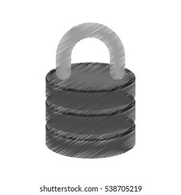 padlock secure isolated icon vector illustration design