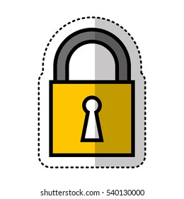 padlock secure isolated icon vector illustration design