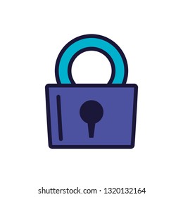 padlock secure protection isolated icon