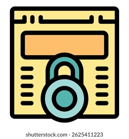 Vorhängeschloss zur Sicherung einer Website, symbolisiert Online-Sicherheit und Datenschutz