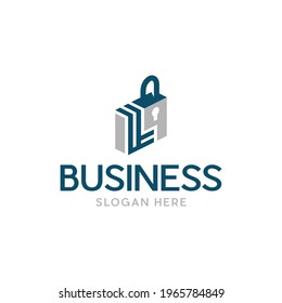 Padlock Security Access Vector Logo Design
