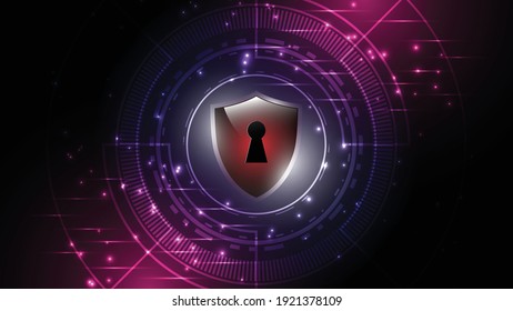 Padlock Security concepto digital Resumen tecnología de fondo proteger el sistema innovación ilustración vectorial
