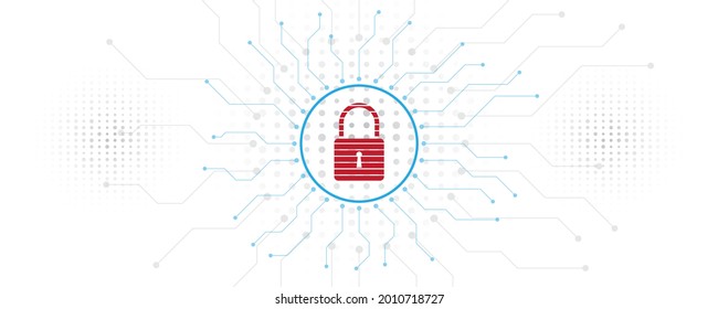 Padlock Security concepto digital Resumen tecnología de fondo proteger el sistema innovación ilustración vectorial