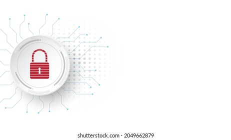 Padlock Security concepto digital Resumen tecnología de fondo proteger el sistema innovación ilustración vectorial