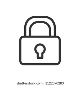 padlock security icon black line with simple concept, editable stroke, ui-ux, web, website, startup, pixel perfect, editable stroke.