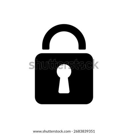 padlock security icon. keyhole symbol for privacy protection and access control design