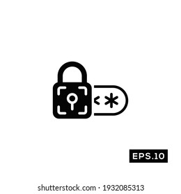 Padlock Security icon. Pin Locked Icon vector Illustration Template For Web and Mobile