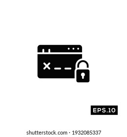 Padlock Security icon. Pin Locked Icon vector Illustration Template For Web and Mobile