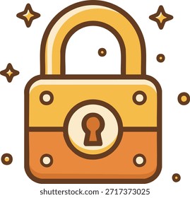 Icono de seguridad del candado para el acceso a la protección