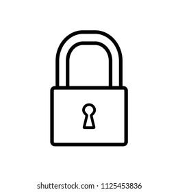 padlock - security icon vector