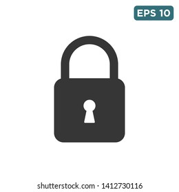 padlock - security icon vector design template