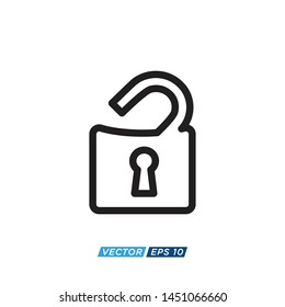 Padlock Security Icon Vector Design Illustration 