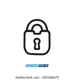 Padlock Security Icon Vector Design Illustration 