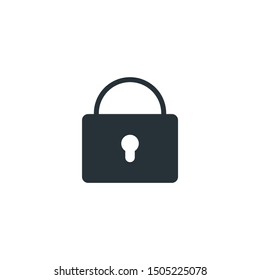 Padlock, security icon vector. Flat icon illustration