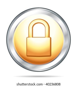 Padlock security icon. Vector illustartion.