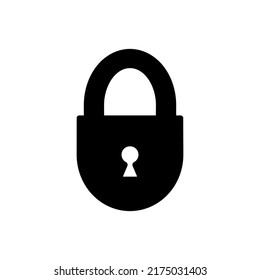 padlock security icon vector illustration logo template for many purpose. Isolated on white background.