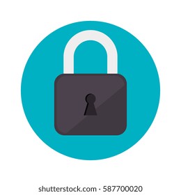 padlock security isolated icon