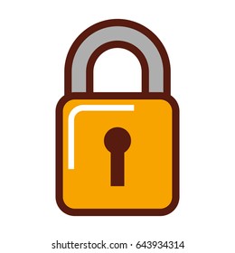 padlock security isolated icon