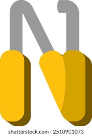 Elemento de Vector de alfabeto de letra de seguridad de candado