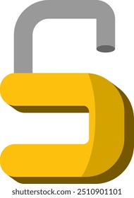 Vorhängeschloss Sicherheitsbuchstabe Alphabet Vektor Element