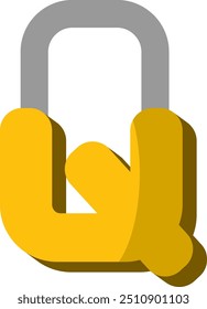 Elemento de Vector de alfabeto de letra de seguridad de candado