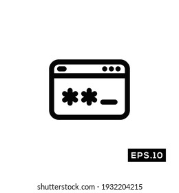 Padlock Security line icon. Pin Locked Icon vector Illustration Template For Web and Mobile